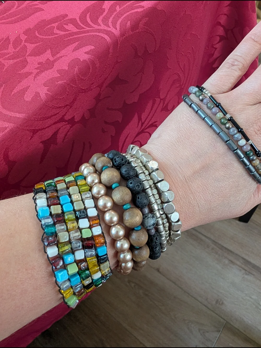 Multi-Color Beaded Stackable Women’s Bracelet Lot